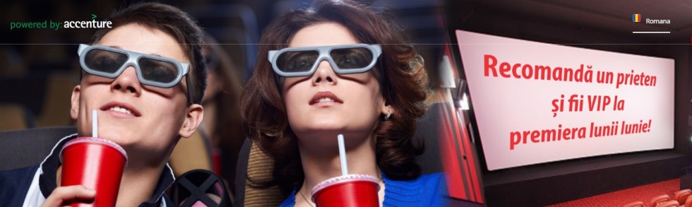 Recomandă un prieten pentru un job la Accenture și mergi la Accenture Movie Premiere!
