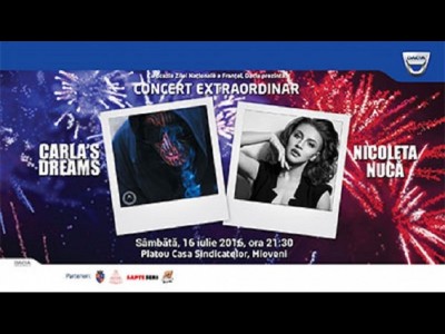 Nicoleta Nucă & Carla’s Dreams, concert la Mioveni de Ziua Franței