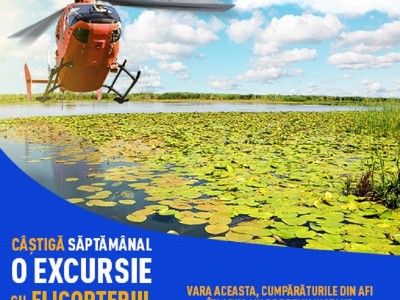 Experiențe la înălțime: AFI Palace Cotroceni oferă excursii cu elicopterul în România