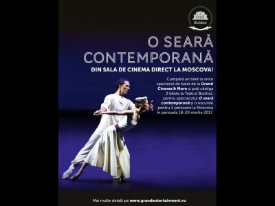 Din cinematograf, direct la Moscova! Cumpără bilete la transmisiunile exclusive ale Teatrului Bolshoi și poți câștiga o experiență culturală completă Din cinematograf, direct la Moscova! Cumpără bilete la transmisiunile exclusive ale Teatrului Bolshoi și poți câștiga o experiență culturală completă