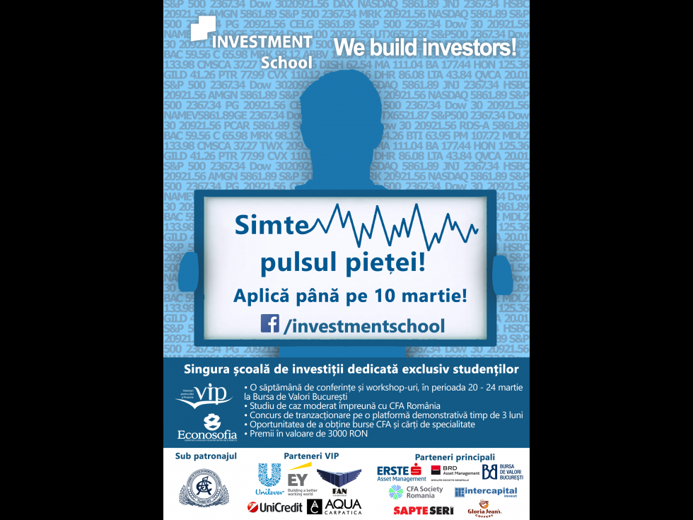 Investment school îşi deschide porţile pentru cei pasionaţi de pieţe financiare