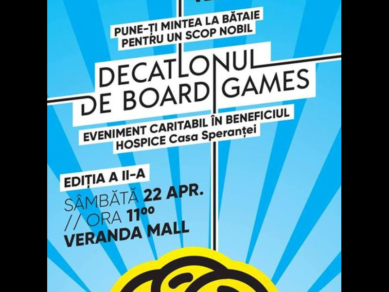 Veranda Mall va găzdui cea de-a doua ediție a evenimentului caritabil Decatlonul de Board Games