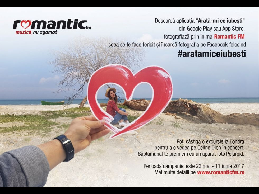 Găsește inima Romantic FM împreună cu Șapte Seri și poți câștiga o excursie la concertul Celine Dion din Londra