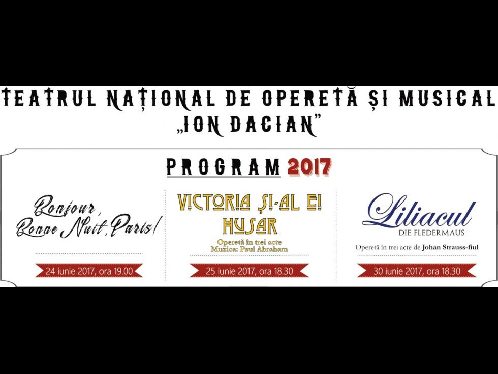 Final de stagiune la Teatrul de Operetă și Musical Ion Dacian
