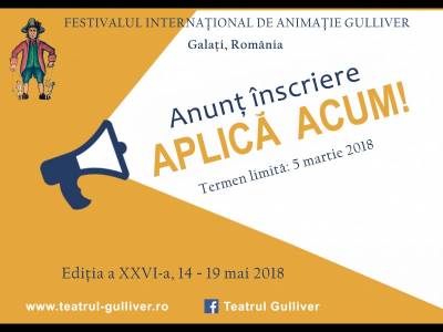 Festivalul Internaţional de Animaţie Gulliver 2018 Festivalul Internaţional de Animaţie Gulliver 2018