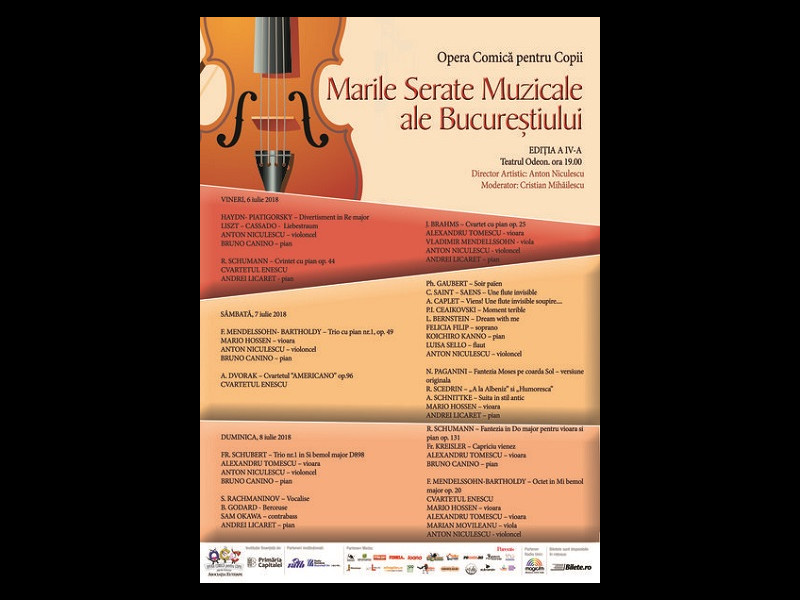 Marile Serate Muzicale ale Bucureștiului -  Ediția a IV-a