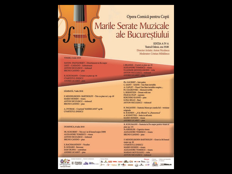 Marile Serate Muzicale ale Bucureștiului - Ediția a IV-a Marile Serate Muzicale ale Bucureștiului - Ediția a IV-a