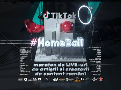 Cei mai cool artiști și creatori de conținut s-au unit pentru primul maraton de livestream-uri din România - TikTok HomeBall